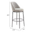 Banco Alto para Pub - ZUO NORDHAVN - Varios Colores - Asiento y Respaldo Tapizados en Tejido Texturizado - 110273 - Zuo - NOGAL BEAT - Banco Comercial