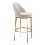 Banco Alto para Pub - ZUO NORDHAVN - Varios Colores - Asiento y Respaldo Tapizados en Tejido Texturizado - 110271 - Zuo - NOGAL BEAT - Banco Comercial