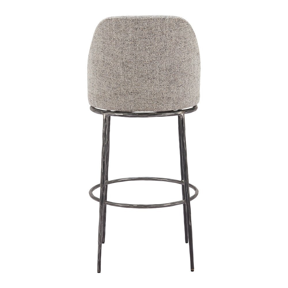 Banco Alto para Pub - ZUO NORDHAVN - Varios Colores - Asiento y Respaldo Tapizados en Tejido Texturizado - 110273 - Zuo - NOGAL BEAT - Banco Comercial