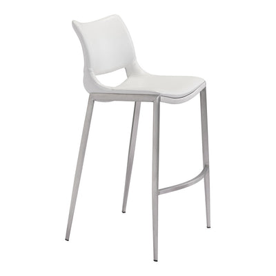 Banco Alto para Restaurante - ZUO ACE 53x55 101283 - Varios Colores - Asiento y Respaldo Tapizados en Piel Sintética - 101283 - Zuo - NOGAL BEAT - Banco Comercial