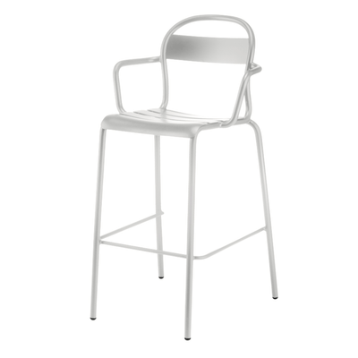 Banco Alto para Terraza Resistente a Rayos UV - COLOS STECCA 6 - Varios Colores - para Ambiente Salino - STECCA 6 - Colos - NOGAL BEAT - Bancos