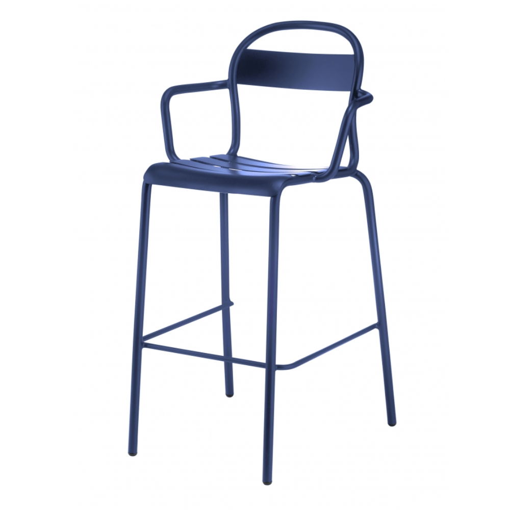 Banco Alto para Terraza Resistente a Rayos UV - COLOS STECCA 6 - Varios Colores - para Ambiente Salino - STECCA 6 - Colos - NOGAL BEAT - Bancos