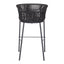Banco Alto para Terraza y Barra Exterior - ZUO FREYCINET - Varios Colores - Asiento y Respaldo Tapizados con Tela para Exterior - 703989 - Zuo - NOGAL BEAT - Banco de Terraza
