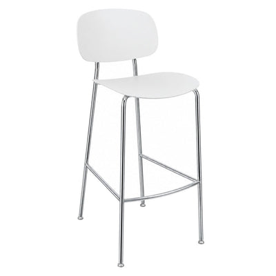 Banco Bajo para Bistró - INFINITI TONDINA POP - Varios Colores - Asiento y Respaldo en Polipropileno - 113-3720I-PBC-ESP - Infiniti - NOGAL BEAT - Banco Comercial