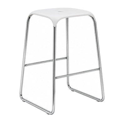 Banco Bajo para Desayunador - INFINITI BOBO - Varios Colores - Estructura Acero y Asiento en Polipropileno - 113-3220I-BCO-ESP - Infiniti - NOGAL BEAT - Banco Comercial