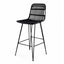 Banco Bar para Interior - NOGAL BEAT SAVERO - Varios Colores - Hierro y Rattan - BANCO BAR SAVERO 72.5-107 Negro - CAMCO - NOGAL BEAT - Banco Comercial