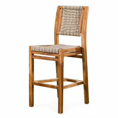 Banco Barra para Terraza - NOGAL BEAT NETIZA - Varios Colores - Madera Teca y Polyrattan - BANCO BARRA NETIZA 69-111 Beige - CAMCO - NOGAL BEAT - Banco de Terraza