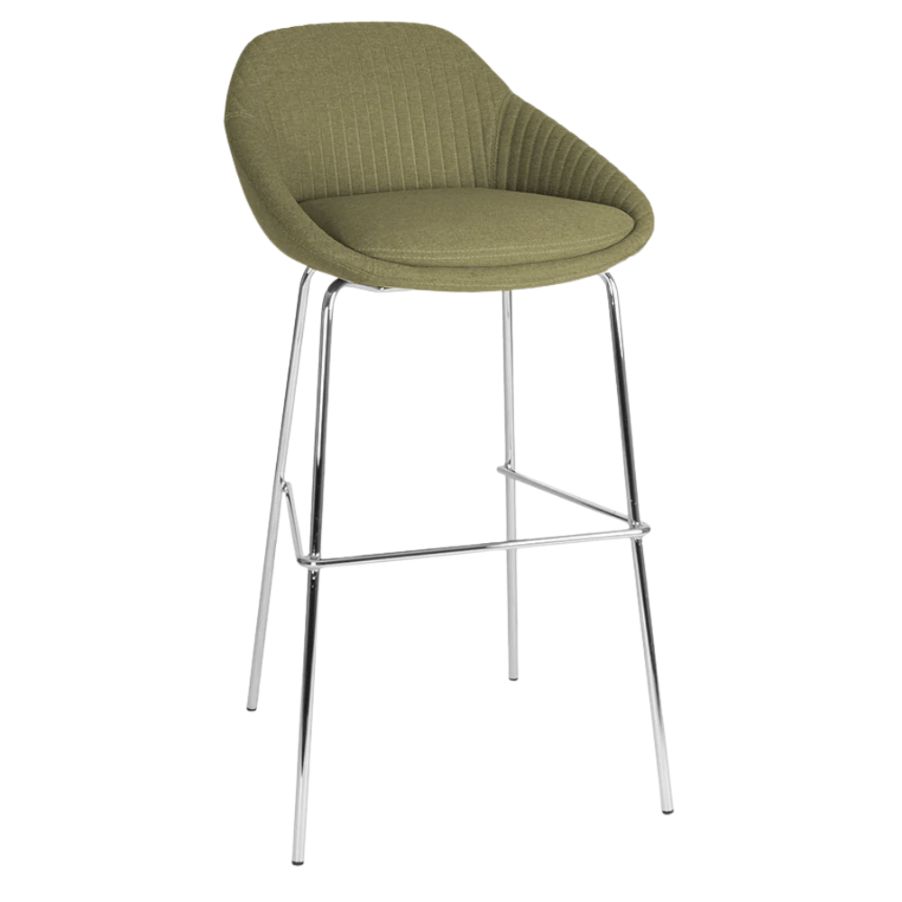 Banco Comercial para Restaurante - OFFIHO FABRIZIA OHV - 129 - Varios Colores - Asiento y Respaldo Tapizados - OHV-129 - OFFIHO - NOGAL BEAT - Bancos