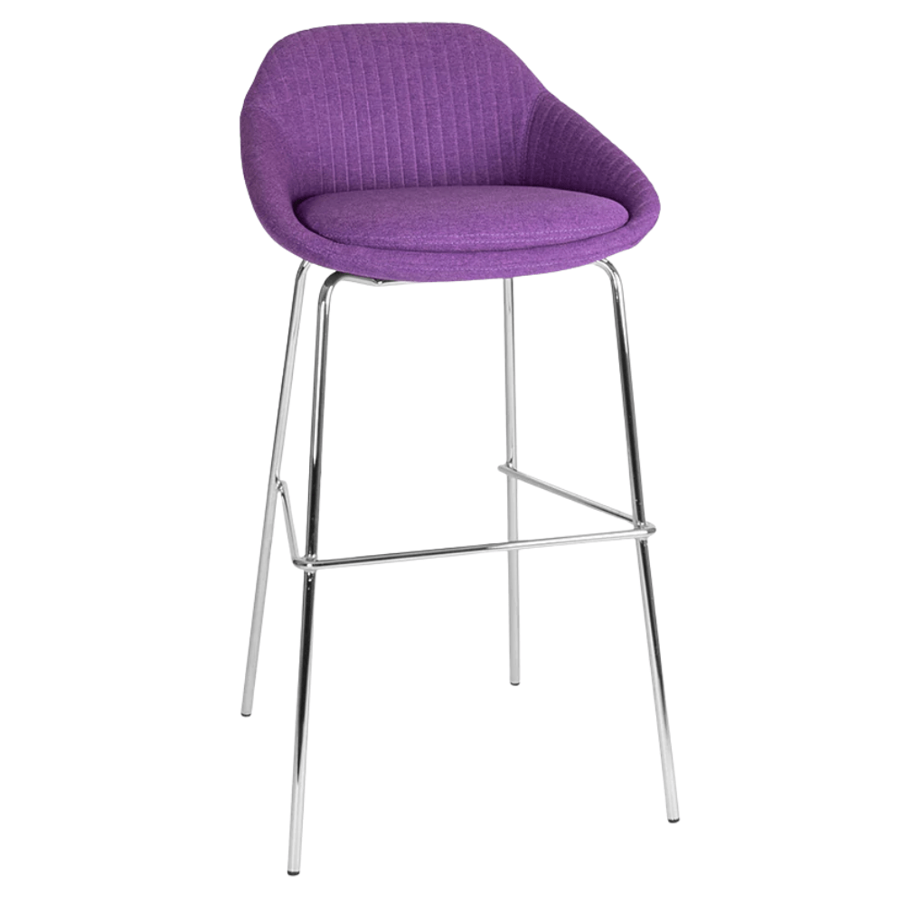 Banco Comercial para Restaurante - OFFIHO FABRIZIA OHV - 129 - Varios Colores - Asiento y Respaldo Tapizados - OHV-129 - OFFIHO - NOGAL BEAT - Bancos