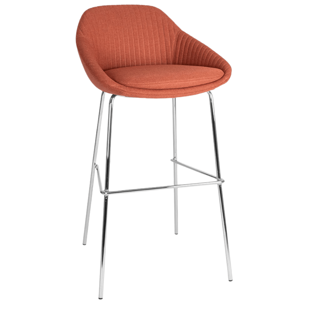 Banco Comercial para Restaurante - OFFIHO FABRIZIA OHV - 129 - Varios Colores - Asiento y Respaldo Tapizados - OHV-129 - OFFIHO - NOGAL BEAT - Bancos