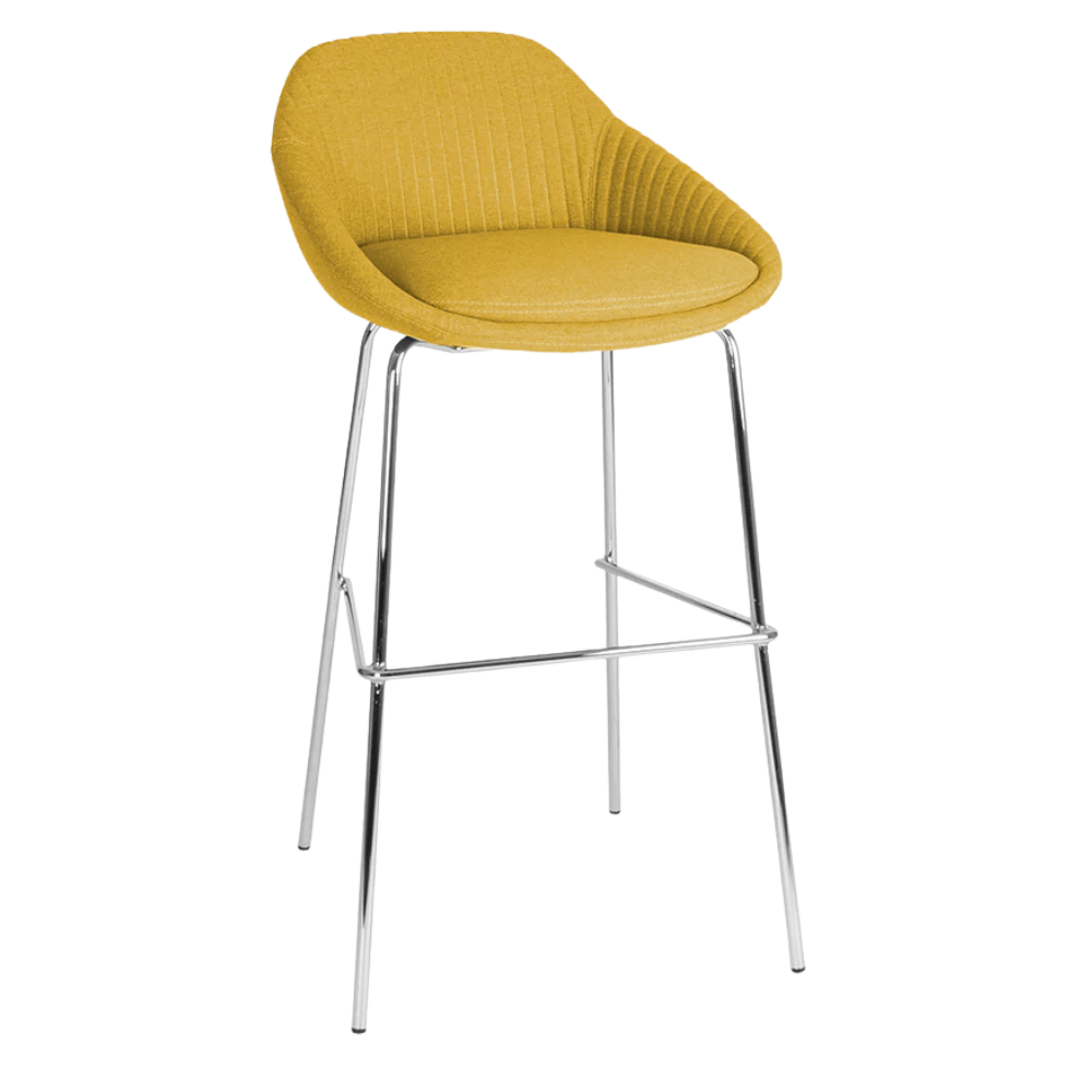 Banco Comercial para Restaurante - OFFIHO FABRIZIA OHV - 129 - Varios Colores - Asiento y Respaldo Tapizados - OHV-129 - OFFIHO - NOGAL BEAT - Bancos