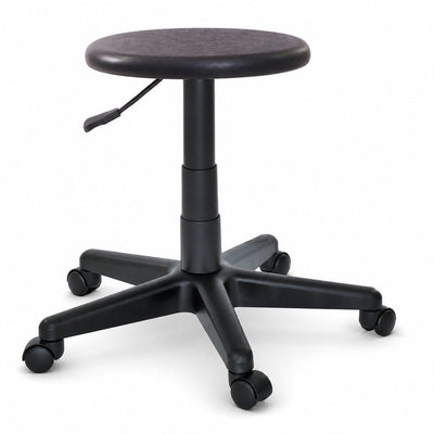 Banco de Oficina Industrial - VERSA ALTUS POINT - Estructura Aluminio - Altura 38.5 a 51.5 cm - Asiento Redondo con Acojinamiento Pu - AL-196 - VERSA - NOGAL BEAT - Silla Industrial