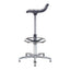 Banco de Oficina Kit Cajero Ergonómico - VERSA ALTUS PLAK NIUM - Estructura Aluminio - Altura 52 a 78 cm - Asiento Cola de Pato con Acojinamiento Pu Soporte - AL-192 - VERSA - NOGAL BEAT - Silla Kit Cajero
