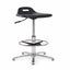 Banco de Oficina Kit Cajero Ergonómico - VERSA ALTUS PLAK NIUM - Estructura Aluminio - Altura 52 a 78 cm - Asiento Cola de Pato con Acojinamiento Pu Soporte - AL-192 - VERSA - NOGAL BEAT - Silla Kit Cajero