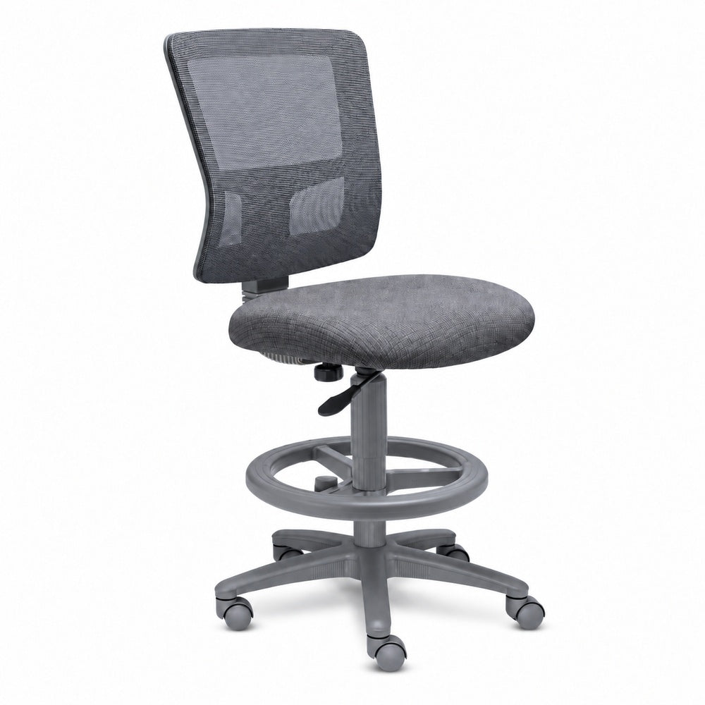 Banco Industrial de Trabajo - REQUIEZ QUADRA RS-680GR - Gris - Banco con Respaldo en Mesh