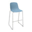 Banco INFINITI PURE LOOP MONO | Banco Bar | Trineo | Varios Colores | Carcasa Polipropileno | Interior Exterior - 113-5922H-AZL - Infiniti - NOGAL BEAT - Bancos