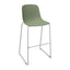 Banco INFINITI PURE LOOP MONO | Banco Bar | Trineo | Varios Colores | Carcasa Polipropileno | Interior Exterior - 113-5922H-VRD - Infiniti - NOGAL BEAT - Bancos