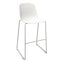 Banco INFINITI PURE LOOP MONO | Banco Bar | Trineo | Varios Colores | Carcasa Polipropileno | Interior Exterior - 113-5922H-BCO - Infiniti - NOGAL BEAT - Bancos