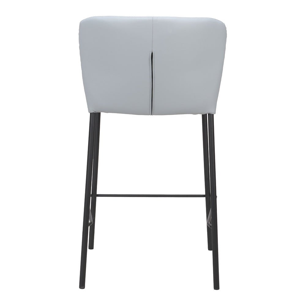Banco Mostrador para Bar y Barra - ZUO LINZ - Varios Colores - Asiento y Respaldo Tapizados en Piel Sintética - 109781 - Zuo - NOGAL BEAT - Banco Comercial