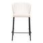 Banco Mostrador para Bar y Barra - ZUO LINZ - Varios Colores - Asiento y Respaldo Tapizados en Piel Sintética - 109780 - Zuo - NOGAL BEAT - Banco Comercial