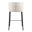 Banco Mostrador para Bar y Barra - ZUO LINZ - Varios Colores - Asiento y Respaldo Tapizados en Piel Sintética - 109780 - Zuo - NOGAL BEAT - Banco Comercial