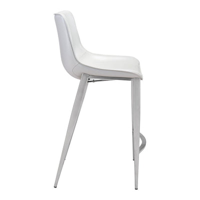 Banco Mostrador para Bar y Barra - ZUO MAGNUS 53x55 101408 - Varios Colores - Asiento y Respaldo Tapizados en Piel Sintética - 101408 - Zuo - NOGAL BEAT - Banco Comercial