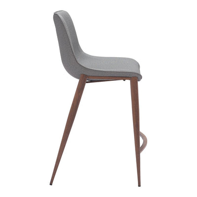 Banco Mostrador para Bar y Barra - ZUO MAGNUS 53x55 109936 - Varios Colores - Asiento y Respaldo Tapizados en Piel Sintética - 109936 - Zuo - NOGAL BEAT - Banco Comercial