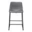 Banco Mostrador para Bar y Barra - ZUO SMART - Varios Colores - Asiento y Respaldo Tapizados en Piel Sintética - 109324 - Zuo - NOGAL BEAT - Banco Comercial