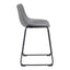 Banco Mostrador para Bar y Barra - ZUO SMART - Varios Colores - Asiento y Respaldo Tapizados en Piel Sintética - 109324 - Zuo - NOGAL BEAT - Banco Comercial