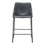 Banco Mostrador para Bar y Barra - ZUO SMART - Varios Colores - Asiento y Respaldo Tapizados en Piel Sintética - 109649 - Zuo - NOGAL BEAT - Banco Comercial