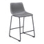 Banco Mostrador para Bar y Barra - ZUO SMART - Varios Colores - Asiento y Respaldo Tapizados en Piel Sintética - 109324 - Zuo - NOGAL BEAT - Banco Comercial