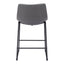Banco Mostrador para Bar y Barra - ZUO SMART - Varios Colores - Asiento y Respaldo Tapizados en Piel Sintética - 109324 - Zuo - NOGAL BEAT - Banco Comercial