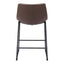 Banco Mostrador para Bar y Barra - ZUO SMART - Varios Colores - Asiento y Respaldo Tapizados en Piel Sintética - 109323 - Zuo - NOGAL BEAT - Banco Comercial