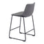Banco Mostrador para Bar y Barra - ZUO SMART - Varios Colores - Asiento y Respaldo Tapizados en Piel Sintética - 109324 - Zuo - NOGAL BEAT - Banco Comercial