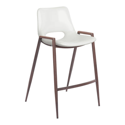 Banco Mostrador para Barra de Hotel - ZUO DESI 52x53 109069 - Varios Colores - Asiento y Respaldo Tapizados en Piel Sintética - 109069 - Zuo - NOGAL BEAT - Banco Comercial