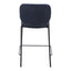 Banco Mostrador para Barra de Hotel - ZUO PLAT - Varios Colores - Asiento y Respaldo Tapizados en Tela Tipo Terciopelo - 110341 - Zuo - NOGAL BEAT - Banco Comercial