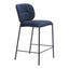 Banco Mostrador para Barra de Hotel - ZUO PLAT - Varios Colores - Asiento y Respaldo Tapizados en Tela Tipo Terciopelo - 110341 - Zuo - NOGAL BEAT - Banco Comercial