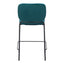 Banco Mostrador para Barra de Hotel - ZUO PLAT - Varios Colores - Asiento y Respaldo Tapizados en Tela Tipo Terciopelo - 110340 - Zuo - NOGAL BEAT - Banco Comercial