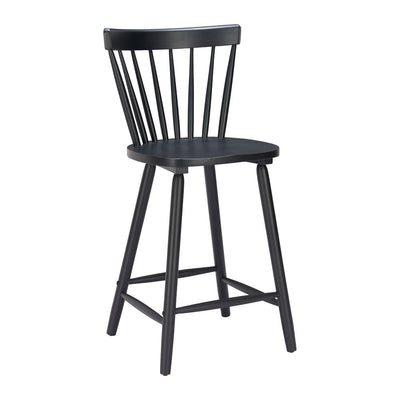 Banco Mostrador para Barra de Hotel - ZUO TYCE - Negro - Asiento y Estructura en Madera de Hule Pintada - 110528 - Zuo - NOGAL BEAT - Banco Comercial