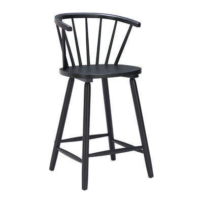 Banco Mostrador para Bistró - ZUO STENGER - Varios Colores - Asiento y Estructura en Madera de Hule Pintada - 110522 - Zuo - NOGAL BEAT - Banco Comercial