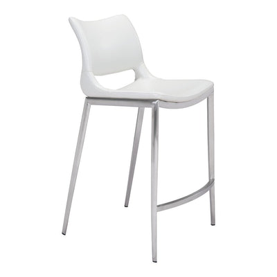 Banco Mostrador para Cafetería - ZUO ACE 51x57 101390 - Varios Colores - Asiento y Respaldo Tapizados en Piel Sintética - 101390 - Zuo - NOGAL BEAT - Banco Comercial