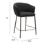 Banco Mostrador para Cantina - ZUO ESSEN - Varios Colores - Asiento y Respaldo Tapizados en Tejido Texturizado - 109809 - Zuo - NOGAL BEAT - Banco Comercial