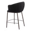 Banco Mostrador para Cantina - ZUO ESSEN - Varios Colores - Asiento y Respaldo Tapizados en Tejido Texturizado - 109809 - Zuo - NOGAL BEAT - Banco Comercial