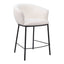 Banco Mostrador para Cantina - ZUO ESSEN - Varios Colores - Asiento y Respaldo Tapizados en Tejido Texturizado - 109807 - Zuo - NOGAL BEAT - Banco Comercial