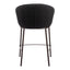 Banco Mostrador para Cantina - ZUO ESSEN - Varios Colores - Asiento y Respaldo Tapizados en Tejido Texturizado - 109809 - Zuo - NOGAL BEAT - Banco Comercial