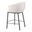 Banco Mostrador para Cantina - ZUO ESSEN - Varios Colores - Asiento y Respaldo Tapizados en Tejido Texturizado - 109807 - Zuo - NOGAL BEAT - Banco Comercial