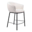 Banco Mostrador para Cantina - ZUO ESSEN - Varios Colores - Asiento y Respaldo Tapizados en Tejido Texturizado - 109807 - Zuo - NOGAL BEAT - Banco Comercial