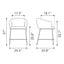Banco Mostrador para Cantina - ZUO ESSEN - Varios Colores - Asiento y Respaldo Tapizados en Tejido Texturizado - 109807 - Zuo - NOGAL BEAT - Banco Comercial