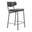 Banco Mostrador para Pub - ZUO CHARON - Varios Colores - Asiento y Respaldo Tapizados en Piel Sintética - 110263 - Zuo - NOGAL BEAT - Banco Comercial