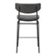 Banco Mostrador para Pub - ZUO CHARON - Varios Colores - Asiento y Respaldo Tapizados en Piel Sintética - 110263 - Zuo - NOGAL BEAT - Banco Comercial